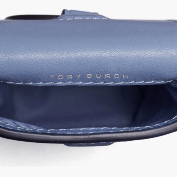 NWOT Tory Burch Bluewood Nano Mini Miller Leather Logo Crossbody Bag - Picture 9 of 10